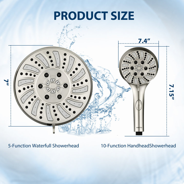 RBROHANT Adjustable Shower Head 1.8 GPM GPM with Aerating Wayfair Canada